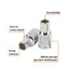100874 - Dado de 7/32", 12 puntas, cuadro 1/4", Truper