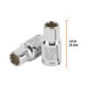 100875.2 100875 - Dado de 1/4", 12 puntas, cuadro 1/4", Truper