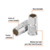 100876.1 100876 - Dado de 9/32", 12 puntas, cuadro 1/4", Truper