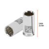 100879.2 100879 - Dado de 11/32", 12 puntas, cuadro 1/4", Truper