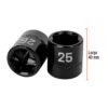 100898 - Dado de impacto de 25 mm, 6 puntas, cuadro 1/2", Truper