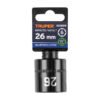 100899.3 100899 - Dado de impacto de 26 mm, 6 puntas, cuadro 1/2", Truper
