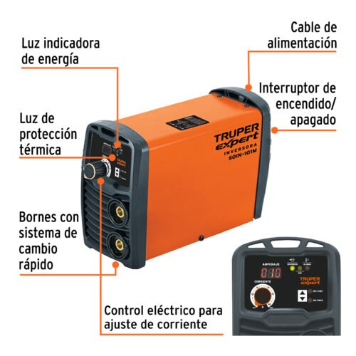 100900 - Mini soldadora inversora 100A, 127V, TRUPER