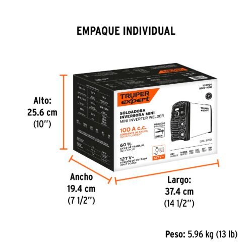 100900 - Mini soldadora inversora 100A, 127V, TRUPER