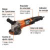 100902 - Esmeriladora angular 4-1/2", 1100W, TRUPER PRO