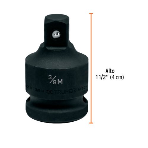 100906.2 100906 - Adaptador de impacto 1/2" (H) x 3/8" (M), Truper