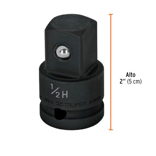 100907 - Adaptador de impacto 1/2" (H) x 3/4" (M), Truper