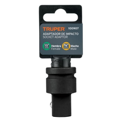 100907 - Adaptador de impacto 1/2" (H) x 3/4" (M), Truper