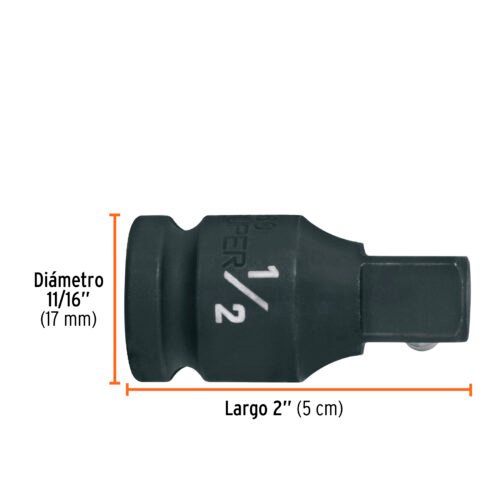 100908 - Extensión de impacto con cuadro de 1/2", largo 2", Truper