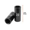 100922.2 100922 - Dado largo impacto de 23 mm, 6 puntas, cuadro 1/2", Truper