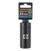 100922.3 100922 - Dado largo impacto de 23 mm, 6 puntas, cuadro 1/2", Truper