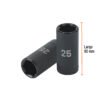 100924.2 100924 - Dado largo impacto de 25 mm, 6 puntas, cuadro 1/2", Truper