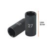 100926.2 100926 - Dado largo impacto de 27 mm, 6 puntas, cuadro 1/2", Truper