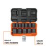 100943 - Juego de 12 dados cuadro 1/2" de impacto 6 puntas std