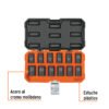 100944 - Juego de 12 dados de impacto cuadro 1/2", 6 puntas mm