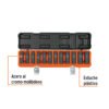 100946 - Juego de 12 dados largos de impacto cuadro 1/2", 6 puntas mm