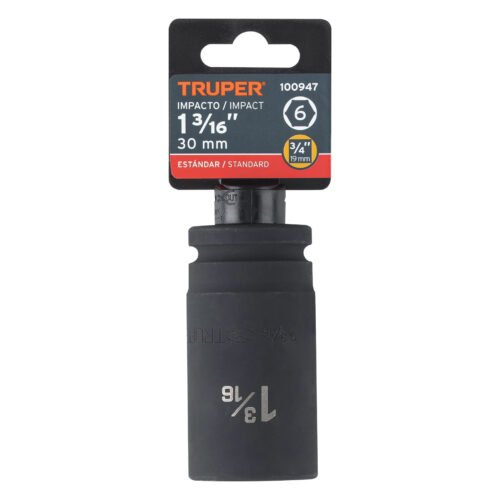 100947.3 100947 - Dado largo de impacto de 1-3/16", 6 puntas, cuadro 3/4"