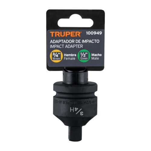 100949 - Adaptador de Impacto 3/4" (H) x 1/2" (M), Truper