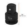100950.2 100950 - Adaptador de Impacto 3/4" (H) x 1" (M), Truper