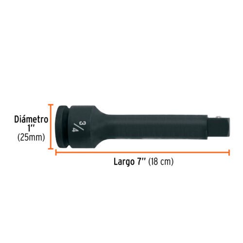 100951.2 100951 - Extensión de impacto con cuadro de 3/4", largo 7", Truper
