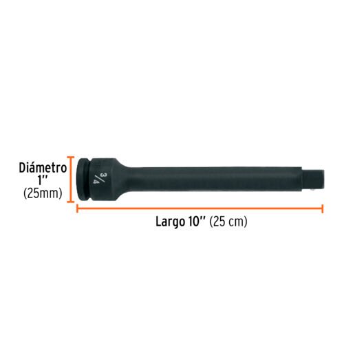 100952.2 100952 - Extensión de impacto con cuadro de 3/4", largo 10", Truper