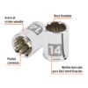 100953.1 100953 - Dado de 14 mm, 12 puntas, cuadro 1/4", Truper