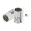 100962 - Dado de 7/16", 12 puntas, cuadro 1/4", Truper