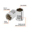 100964.1 100964 - Dado de 1/2", 12 puntas, cuadro 1/4", Truper