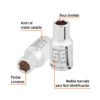 100966.1 100966 - Dado de 5.5 mm, 6 puntas, cuadro 1/4", Truper