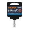 100966.3 100966 - Dado de 5.5 mm, 6 puntas, cuadro 1/4", Truper