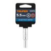100970.3 100970 - Dado largo de 5.5 mm, 6 puntas, cuadro 1/4", Truper