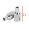 100973 - Dado de 4 mm, 12 puntas, cuadro 1/4", Truper