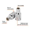 100974 - Dado de 5 mm, 12 puntas, cuadro 1/4", Truper