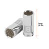 100980 - Dado de 8 mm, 12 puntas, cuadro 1/4", Truper