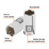 100981 - Dado de 9 mm, 12 puntas, cuadro 1/4", Truper