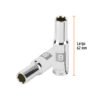 100994.2 100994 - Dado largo de 9 mm, 6 puntas, cuadro 3/8", Truper