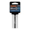 100995 - Dado largo de 20 mm, 6 puntas, cuadro 3/8", Truper
