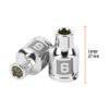 100996 - Dado de 6 mm, 12 puntas, cuadro 3/8", Truper