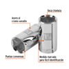 101000.1 101000 - Dado largo de 1-1/4", 6 puntas, cuadro 1/2", Truper
