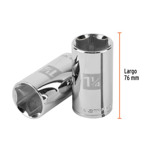 101000.2 101000 - Dado largo de 1-1/4", 6 puntas, cuadro 1/2", Truper