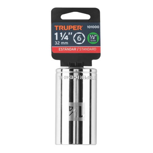 101000.3 101000 - Dado largo de 1-1/4", 6 puntas, cuadro 1/2", Truper