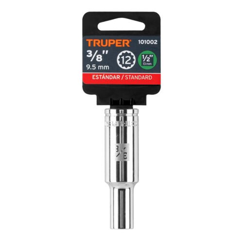 101002.3 101002 - Dado largo de 3/8" 12 puntas, cuadro 1/2", Truper