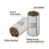 101005 - Dado largo de 1-1/4" 12 puntas, cuadro 1/2", Truper