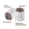 101007.1 101007 - Dado de 27 mm, 6 puntas, cuadro 1/2", Truper