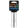 101009 - Dado largo de 21 mm, 6 puntas, cuadro 1/2", Truper