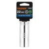 101010 - Dado largo de 22 mm, 6 puntas, cuadro 1/2", Truper