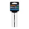 101012.3 101012 - Dado largo de 24 mm, 6 puntas, cuadro 1/2", Truper