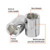 101016.1 101016 - Dado de 1", 6 puntas, cuadro 3/4", Truper