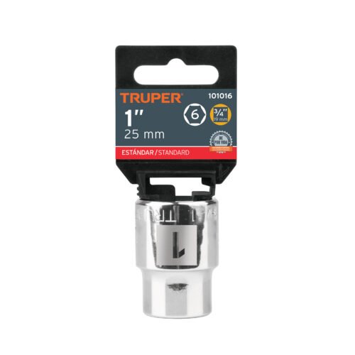 101016.2 101016 - Dado de 1", 6 puntas, cuadro 3/4", Truper