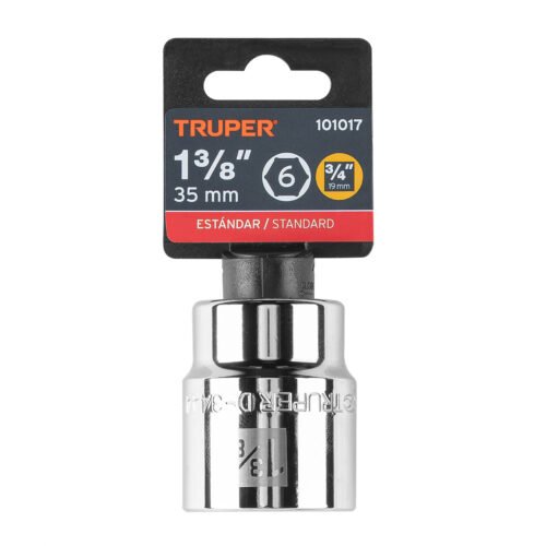 101017.2 101017 - Dado de 1-3/8", 6 puntas, cuadro 3/4", Truper